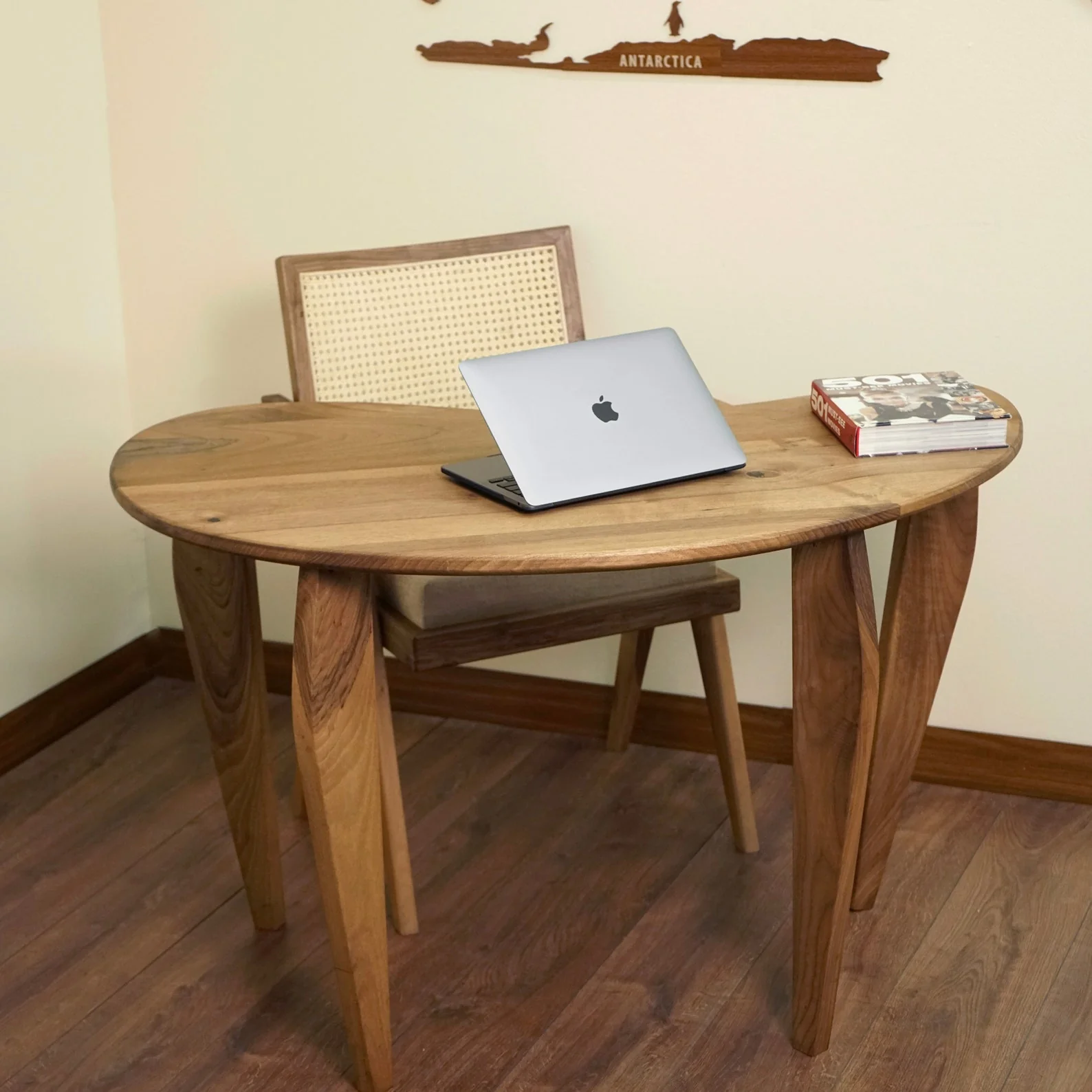 Bean Shaped Walnut Desk - Mid Century Modern Style - Image 6