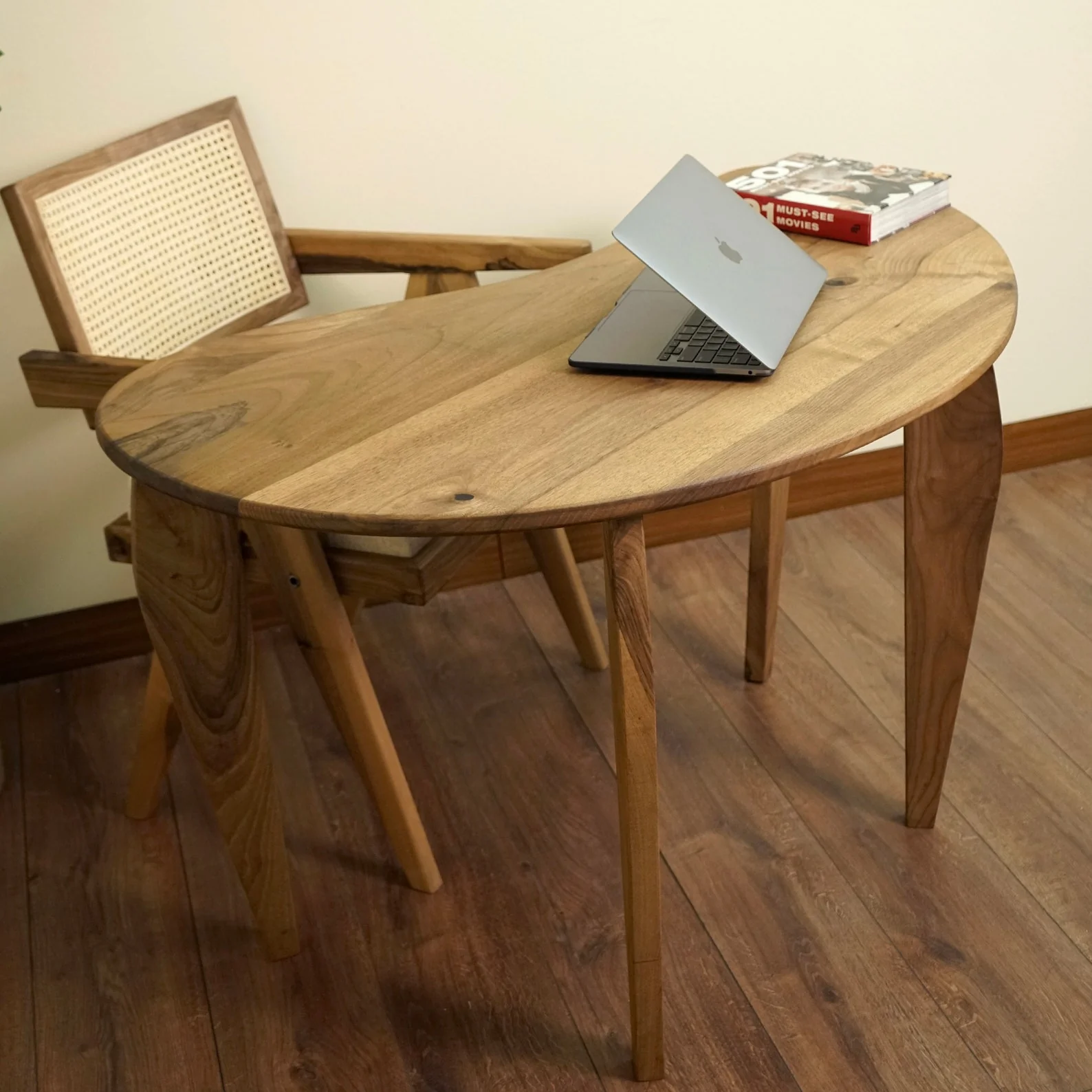 Bean Shaped Walnut Desk - Mid Century Modern Style - Image 8