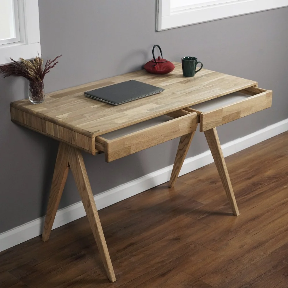 Light Oak Desk with File Drawer - Boho Desk - Image 7