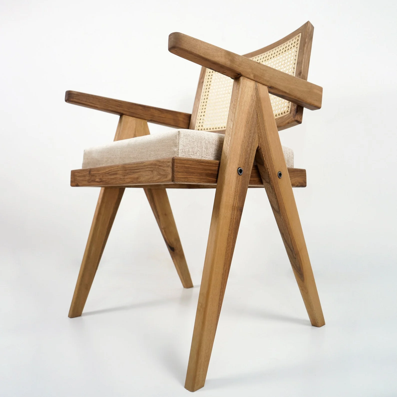 Pierre Jeanneret Dining Armchair - Chandigarh Walnut Chair - Image 10