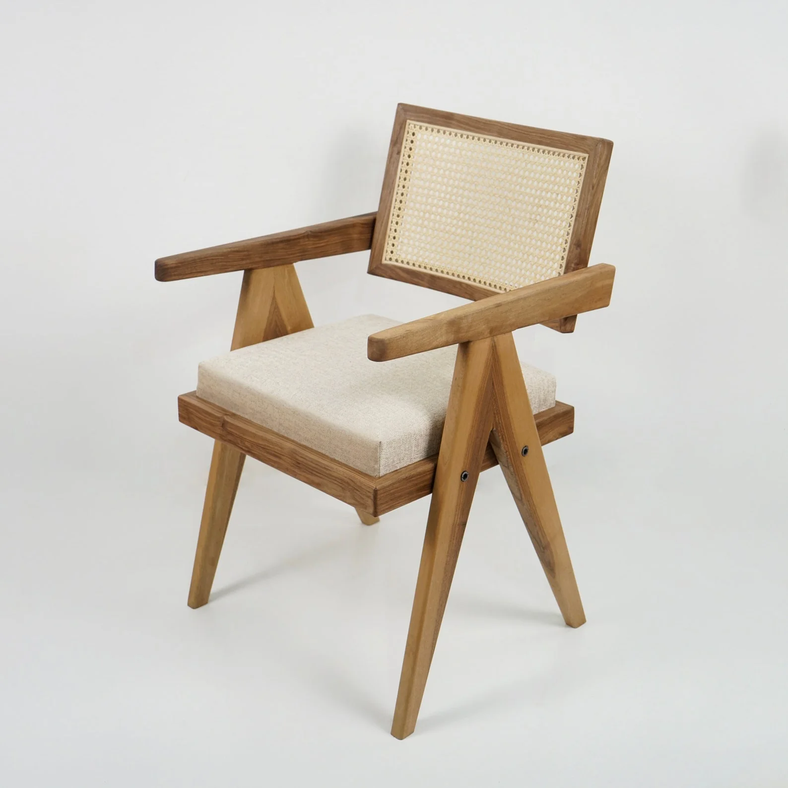 Pierre Jeanneret Dining Armchair - Chandigarh Walnut Chair - Image 7
