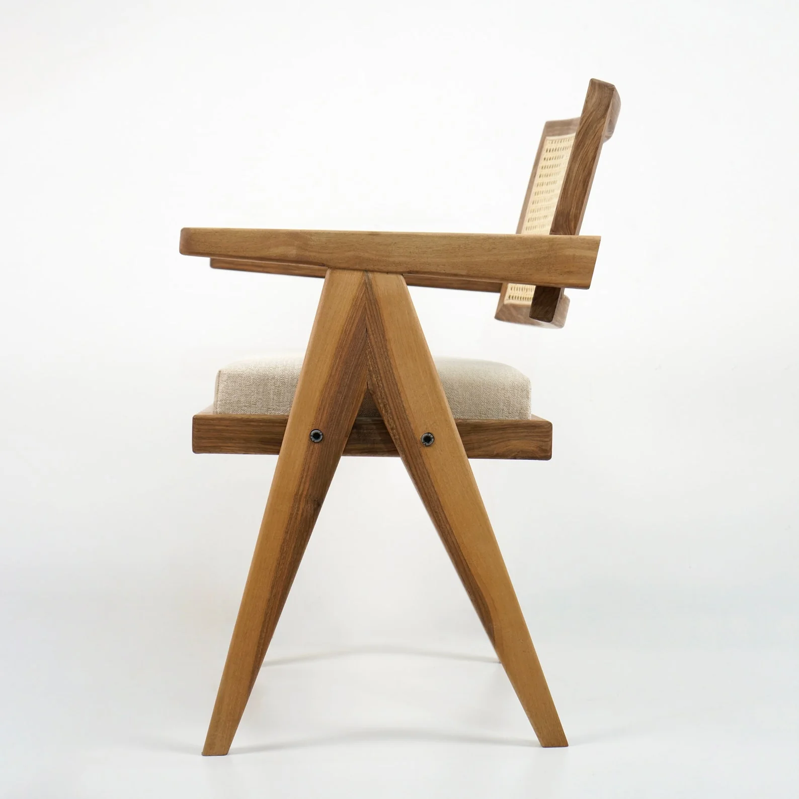 Pierre Jeanneret Dining Armchair - Chandigarh Walnut Chair - Image 9
