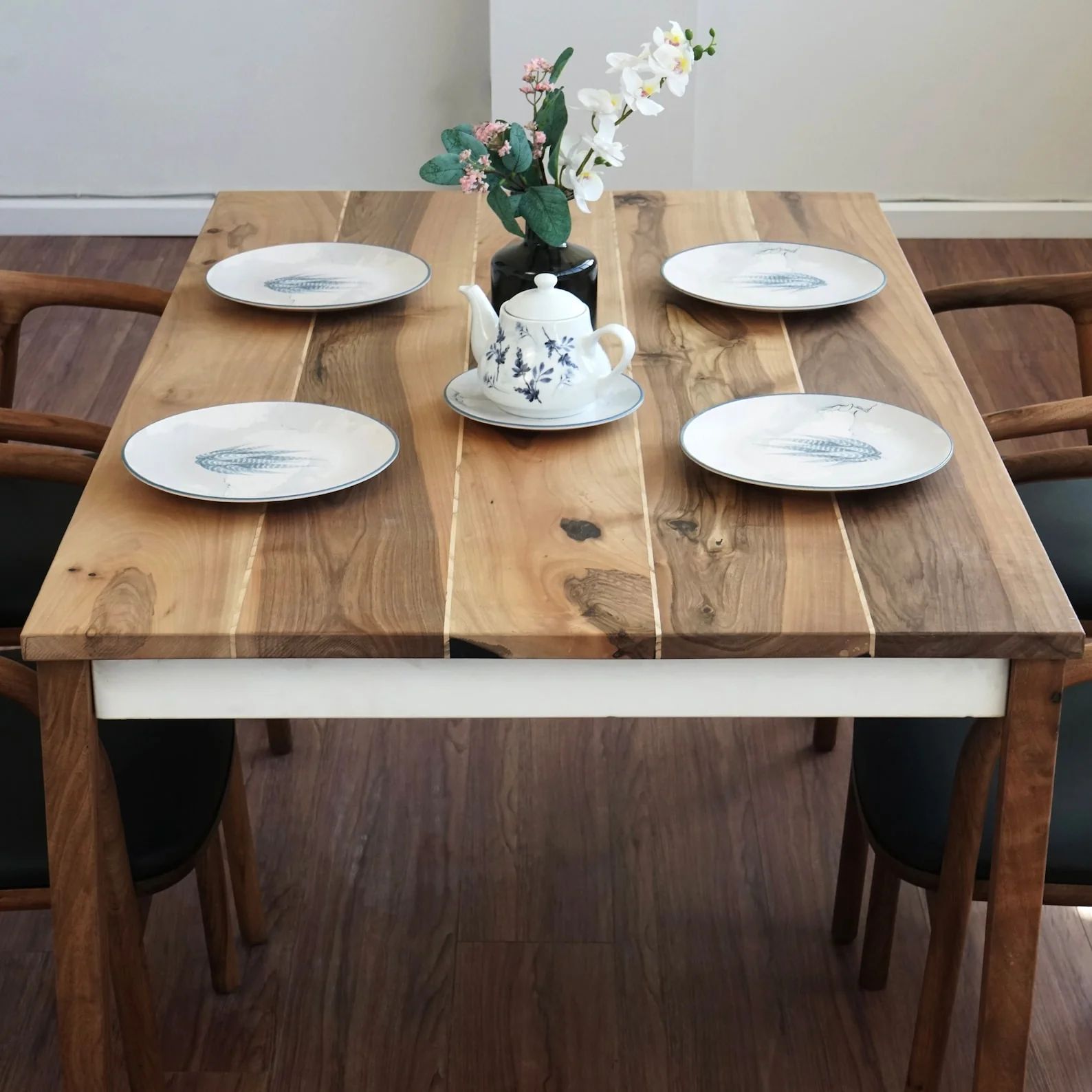 Scandinavian Kitchen Table - Walnut Rectangle Parson Table - Image 13