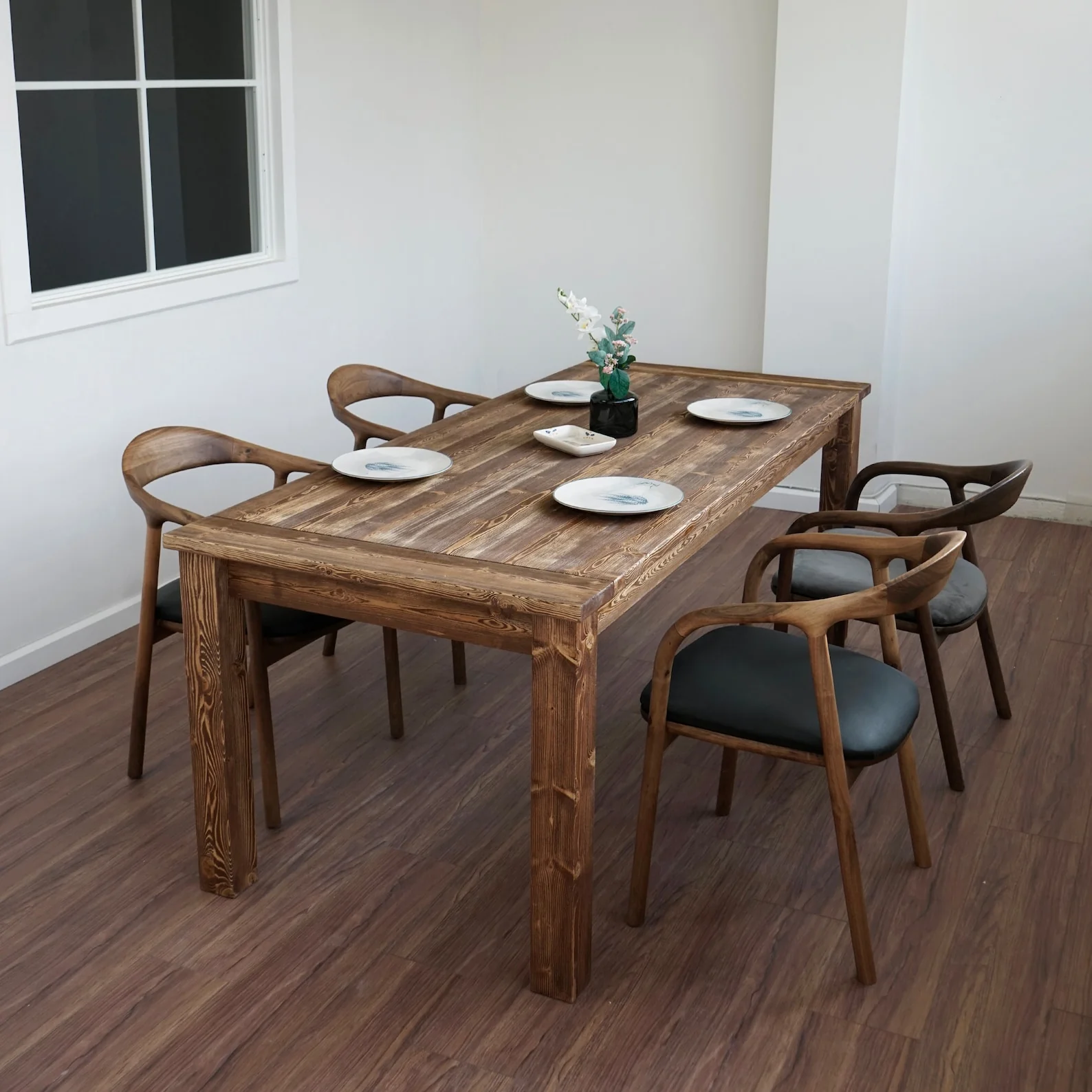 Solid Wood Dining Room Table - Farmhouse Kitchen Table - Image 10