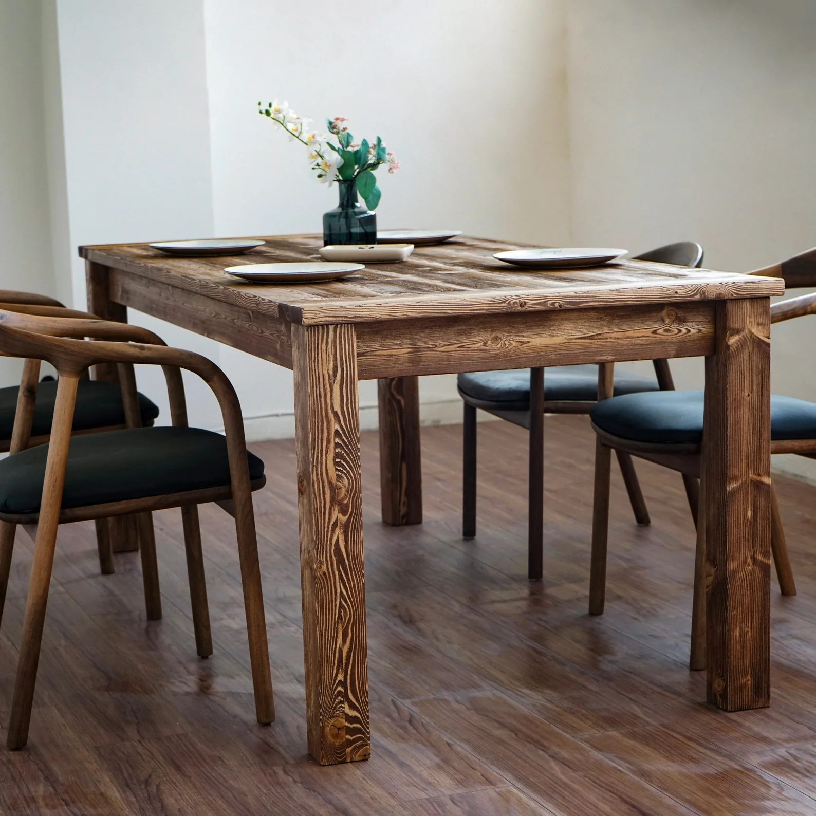 Solid Wood Dining Room Table - Farmhouse Kitchen Table - Image 12
