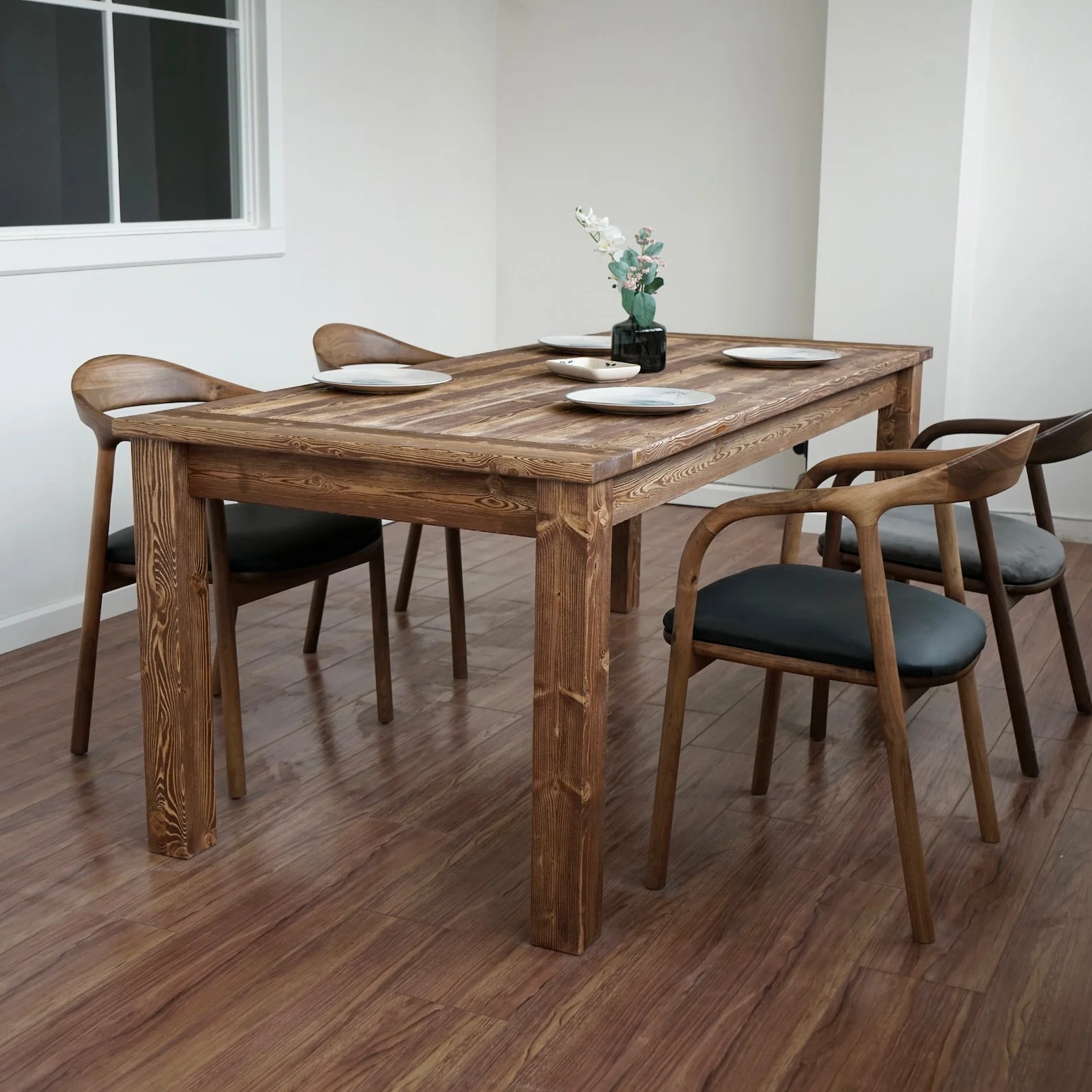 Solid Wood Dining Room Table - Farmhouse Kitchen Table - Image 14