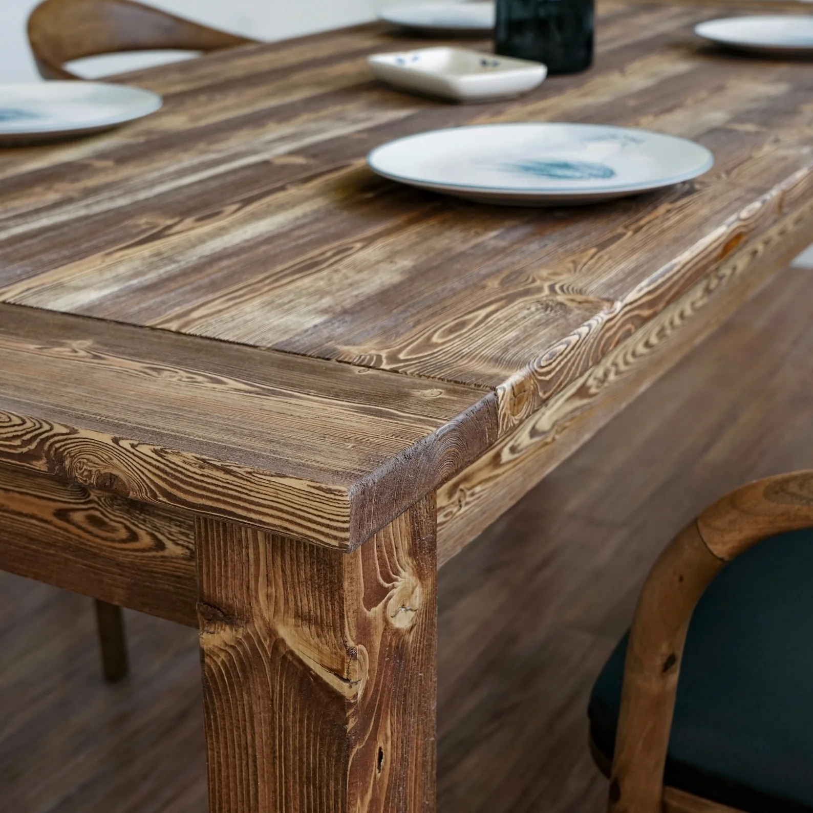 Solid Wood Dining Room Table - Farmhouse Kitchen Table - Image 8