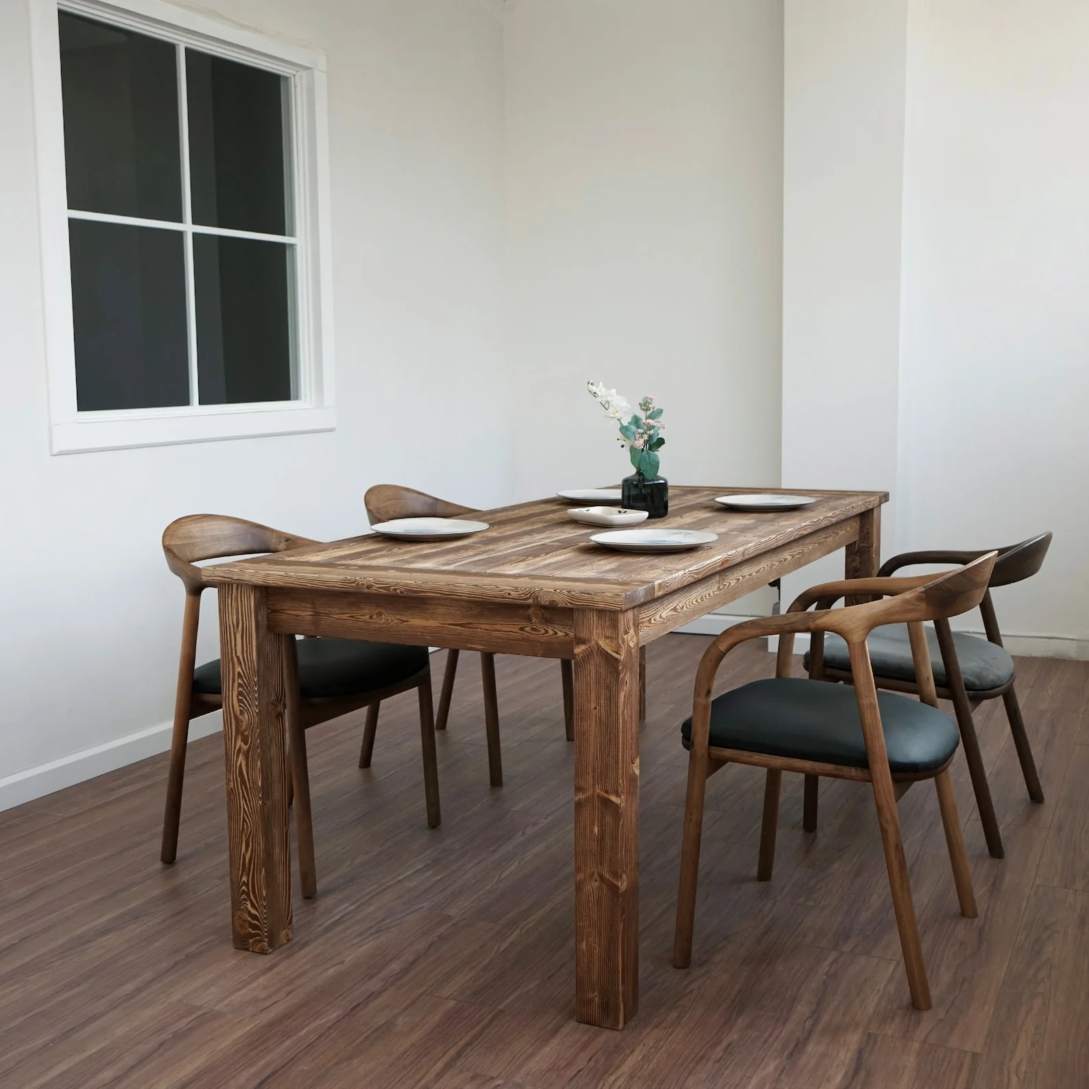Solid Wood Dining Room Table - Farmhouse Kitchen Table - Image 9