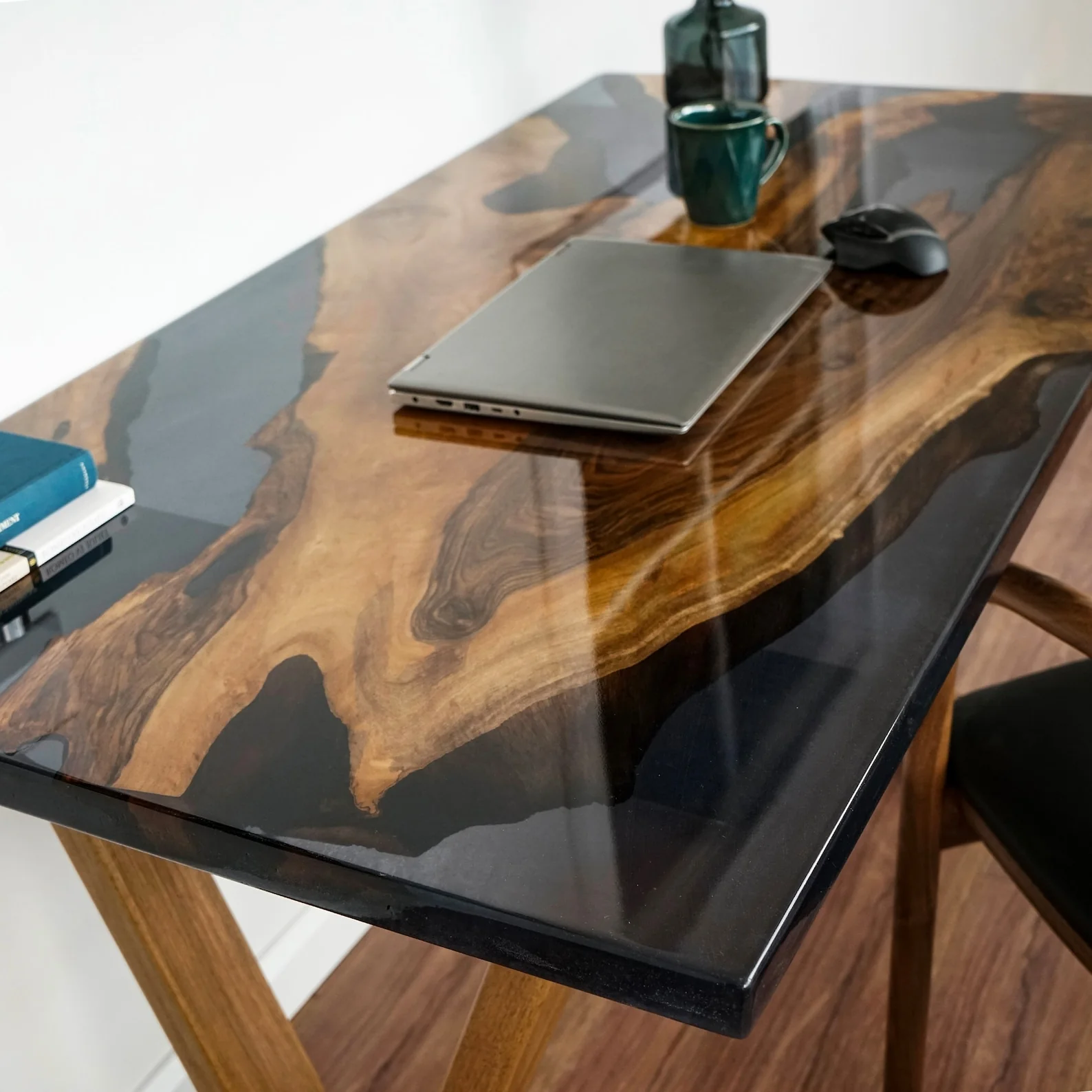 Walnut Desk With Epoxy Details - Image 14