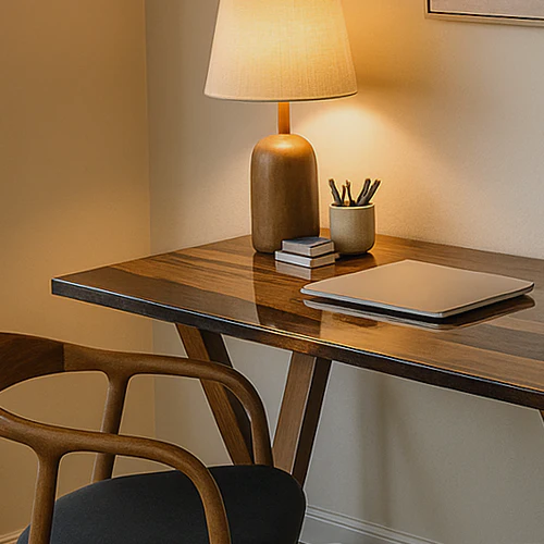 Walnut Desk With Epoxy Details - Image 3
