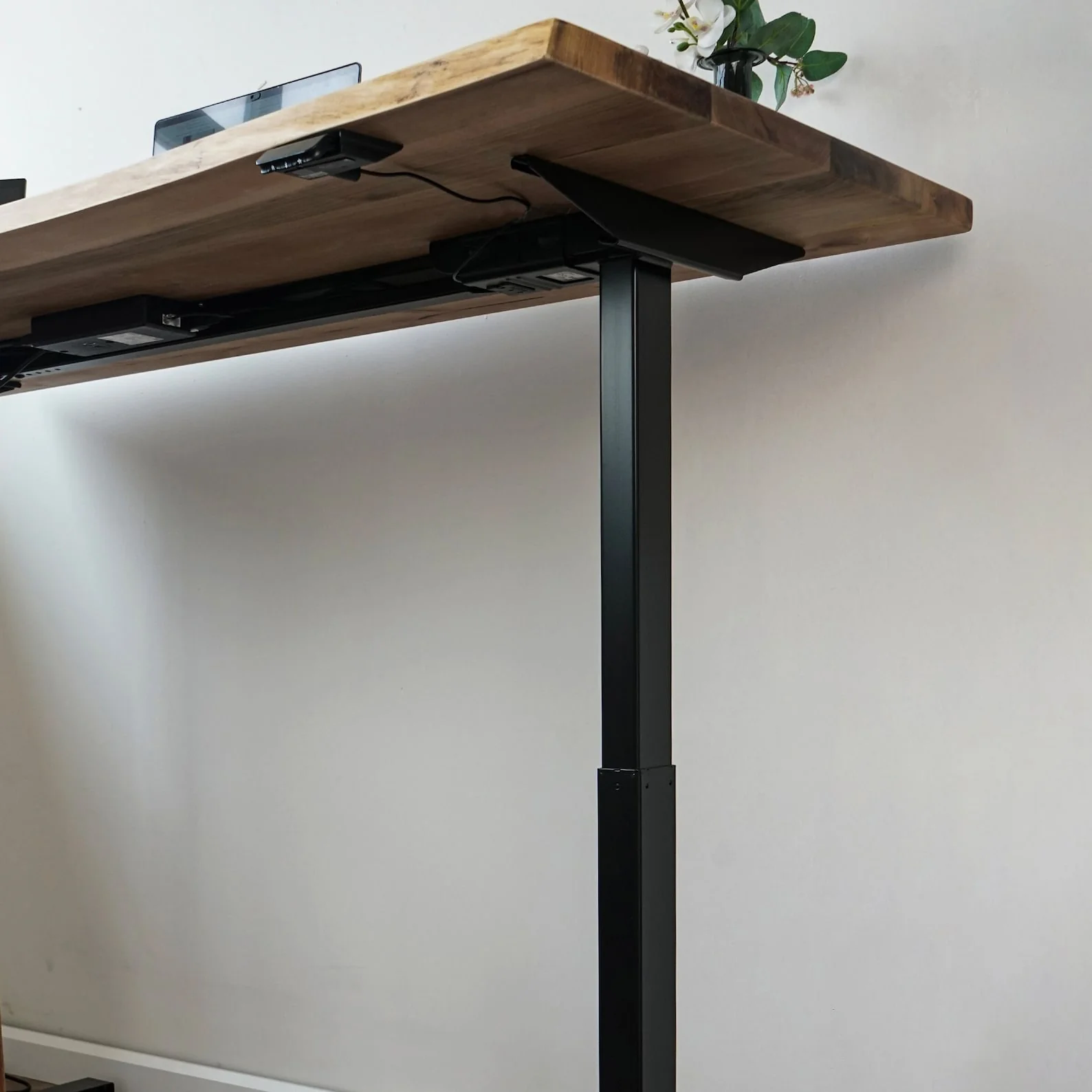 Wooden Live Edge Standing Desk - Adjustable Wood Desk - Image 6